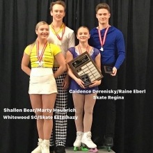 Junior Pairs 2020 Skate Canada Saskatchewan Sectional Champions presented by Lyle Schill Construction